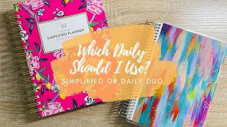 Which Daily Planner Should I Use Simplified Planner or Daily Duo [upl. by Accebor]