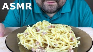 ASMR SPAGHETTI CARBONARA Relaxing Pasta Sounds Mukbang NO TALKING [upl. by Barbabra]