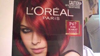 LOreal Feria Preference Pure Scarlet Intense Red Chitchat amp Results [upl. by Naiviv]