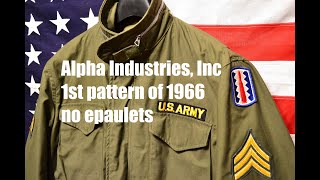 M65 Jacket Alpha Industries Inc 1966 no epaulets [upl. by Vernier616]