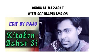 Kitaben Bahut Si Padhi Hogi TumneOriginal Karaoke With Scrolling Lyrics English By RAJU [upl. by Uchish821]