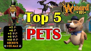 Wizard101  Top 5 BEST Pets To Make [upl. by Sorcha]