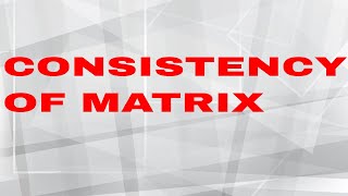 Engineering Mathematics finding consistency of matrices [upl. by Sisely856]