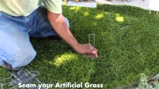 How to Install Artificial Grass Part 2  Application [upl. by Nay18]