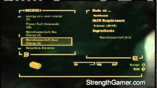 Fallout New Vegas Workbench Crafting Recipes [upl. by Cotter]