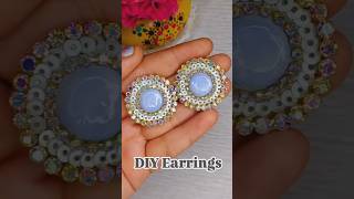 DIY Earrings 🩵🩷  Earrings making ✨️ shortsfeed diyjewelry youtubeshorts shorts jewellerydiy [upl. by Chantalle]