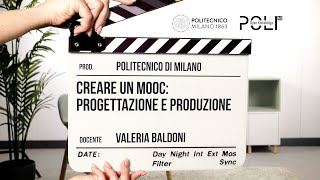 Creare un MOOC progettazione e produzione Valeria Baldoni [upl. by Noswad]