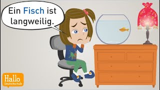 Deutsch lernen  Mama Kaufst du mir ein Haustier  Wortschatz Satzstrukturen amp Grammatik [upl. by Sitelc67]