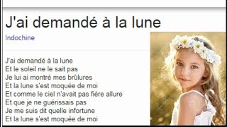 Jai Demandé A La Lune  Très belle chanson pour les enfants [upl. by Arerrac]