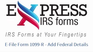 EFile Form 1099R  Add Federal Details [upl. by Vally]