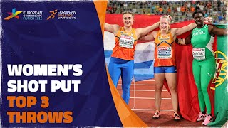 Womens Shot Put  Top 3 throws  Munich 2022 [upl. by Brice800]