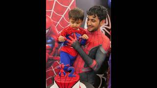 Basil Maaz Spiderman Theme Brdy😍youtubeshorts viralvideo birthday spidermanbirthdaycelebration [upl. by Nebuer]