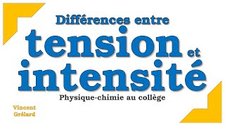 La tension et lintensité  quelles différences   PhysiqueChimie au collège [upl. by Doralin]