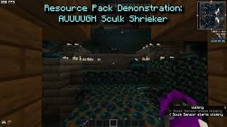 AUUUUGH Sculk Shrieker  Minecraft Java Resource Pack [upl. by Suiravat]