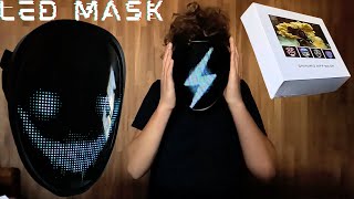 LED Mask Review And How To Use Controls Shining app mask [upl. by Neillij]