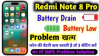 Redmi note 8 pro battery drain problem solutions  Redmi note 8 pro charging issue [upl. by Eelra75]