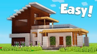 Minecraft How to Build a Small amp Easy Modern House  Tutorial 22 [upl. by Ikir329]