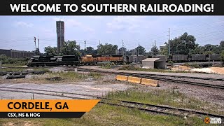 Cordele Georgia USA  Virtual Railfan LIVE [upl. by Uriisa]