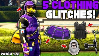 GTA 5 ONLINE TOP 5 CLOTHING GLITCHES AFTER PATCH 168 Cop Outfit Colored Duffel Bag amp More [upl. by Farika]