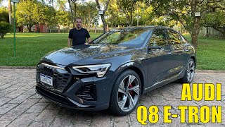 Avaliação Audi Q8 etron Sportback 2024  Atualizado e com mais autonomia [upl. by Ahsyia230]