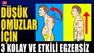 DÜŞÜK OMUZLAR İÇİN 3 KOLAY EGZERSİZ duruş düzeltme egzersizleri aktifizyo boyunağrısı [upl. by Marna]