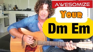 Upgrade your Dm and Em Chords  Chord Awesomizing Series [upl. by Yenettirb941]