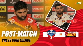 PKL 10 M45 UP Yoddhas Vs Bengaluru Bulls Press Conference ft Pardeep Narwal Bharat [upl. by Noived680]