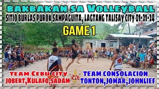 Game1Bakbakan sa Burlas Sampaguita Lagtang Talisay City Team Cebu City Vs Team Consolacion [upl. by Alleunamme]