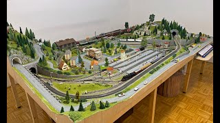 Model Train Traffic on Märklin H0 Layout [upl. by Concoff]