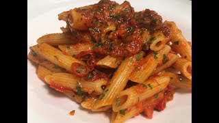 Receta de Pasta con Salsa Arrabbiata Original Italiana [upl. by Llemrej]