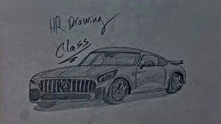 How to draw Mercedes benz GTR  Easy way to draw ● [upl. by Sorilda]