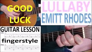 LULLABY  EMITT RHODES fingerstyle GUITAR LESSON [upl. by Ahsiyn]