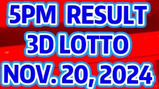 SASALUBONG na 3D LOTTO RESULT TODAY 5PM RESULT NOVEMBER 20 2024  3D RESULT 5PM [upl. by Saoj864]