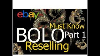 Must Know Reselling BOLO Part 1  eBay Reseller Inside Info [upl. by Achorn53]