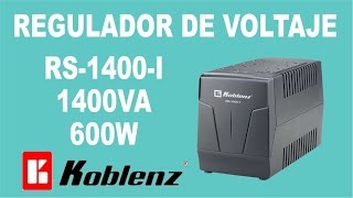 Regulador de voltaje Koblenz RS1400I 8 contactos 1400va 600w [upl. by Eivets]