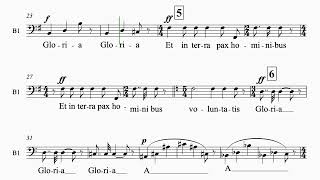 Poulenc Gloria 1 Gloria 1 staff bass 1 [upl. by Arihat]