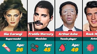 💀 46 Famous People Who Sadly DIED from AIDS [upl. by Dewar711]