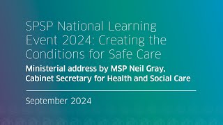 SPSP National Event Ministerial address by MSP Neil Gray [upl. by Aretta455]