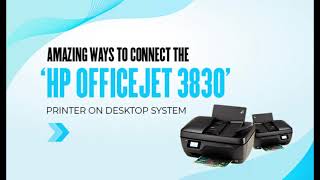 Quick Setup HP Officejet 3830  HP Printer Wireless Setup Video [upl. by Ritter]