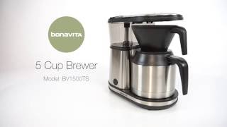 Bonavita  5 Cup Coffee Brewer BV1500TS [upl. by Arimaj]