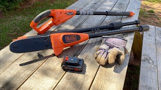 BLACKDECKER 20V Max Pole Saw REVIEW [upl. by Jenne]