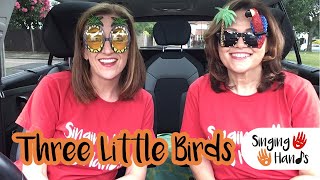 Makaton CarPark Karaoke  THREE LITTLE BIRDS  Singing Hands [upl. by Maidie]