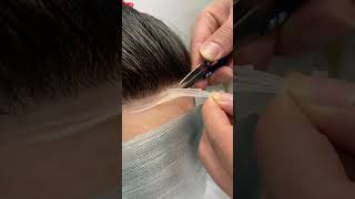 wig replacement hairline repair custom wig customhairline haircut barbershop hairstyle hair [upl. by Bender]