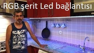 RGB Şerit Led Bağlantısı ve montajı Renk değiştiren Led uzaktan kumanda detaylı anlatım Eglo [upl. by Gildea]