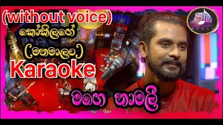 Mage Namali 💚🎼 without voice karaoke Ma Nowana Mama Kokila Pawan Jayasooriya [upl. by Zabrina]