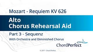 Mozarts Requiem Part 3  Sequenz  Alto Chorus Rehearsal Aid [upl. by Nocaed]