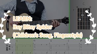 Itsy Bitsy Spider Kid Song Ukulele Cover Lesson in G Major with ChordsLyrics [upl. by Ecirtemed481]