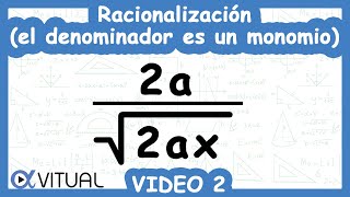 Racionalización el Denominador es un Monomio  Video 2 de 4 [upl. by Selyn]