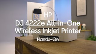 HP DeskJet 4222e AllinOne Wireless Inkjet Printer  Hands On [upl. by Broderick]