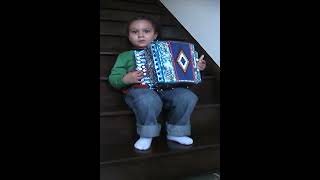 Accordion Solo  A Four year old plays the accordion organetto [upl. by Emma]